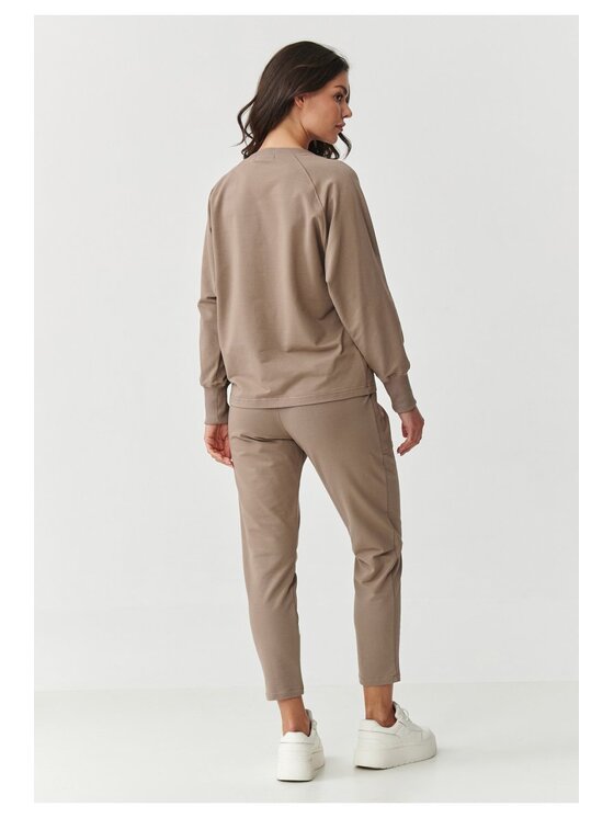 Makadamia Makadamia Dres M888 Beżowy Relaxed Fit