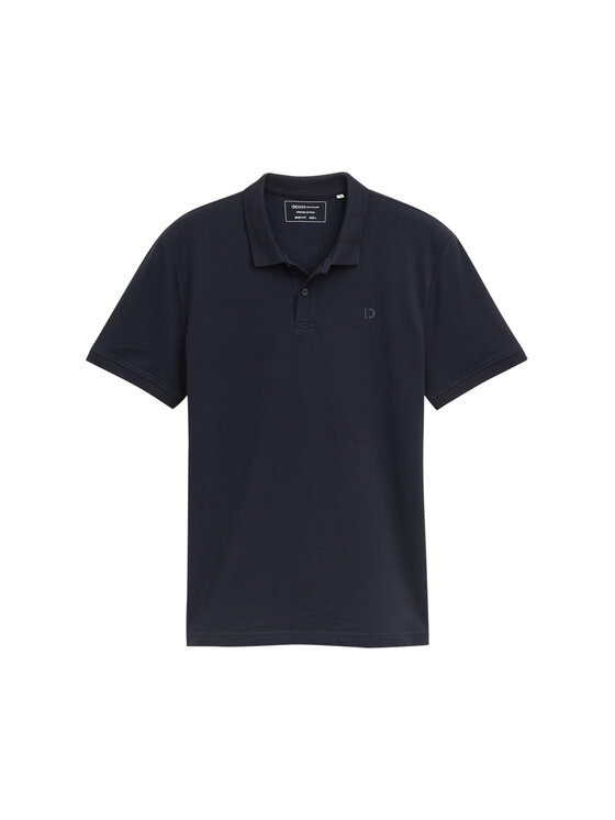 Tom Tailor Denim Tom Tailor Denim Тениска с яка и копчета 1045587 Тъмносин Regular Fit