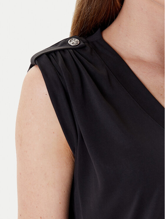 Guess Guess Bluse W5YP52 KCYW2 Schwarz Regular Fit
