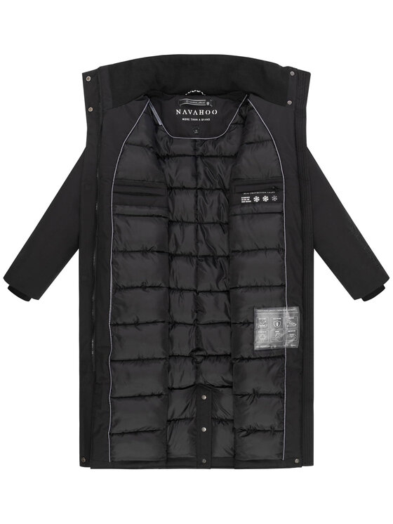 Navahoo Navahoo Kurtka zimowa Traumblüte Czarny Regular Fit