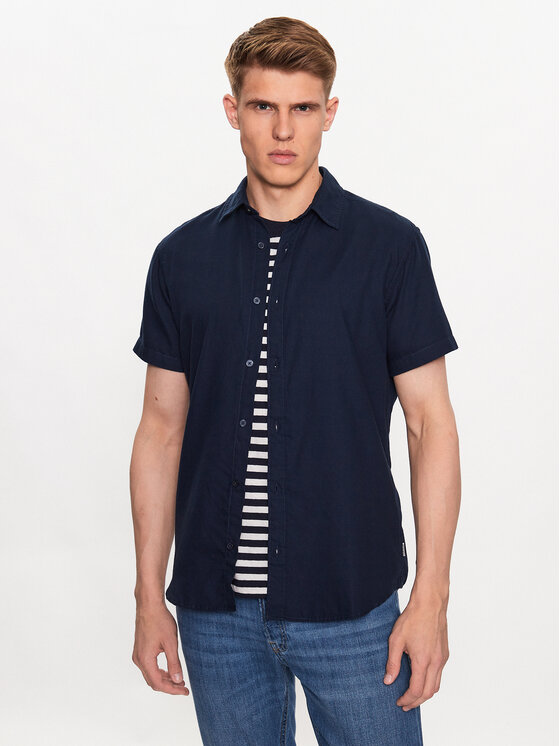 Camicia 12234180 Blu scuro Slim Fit