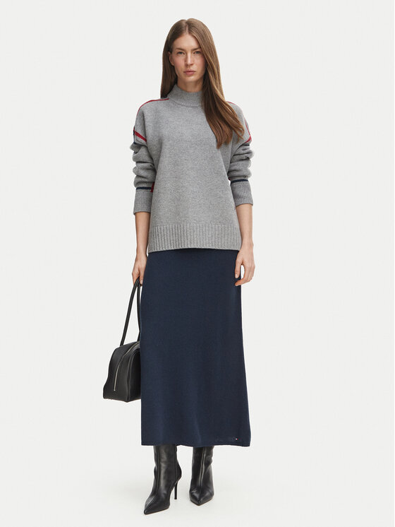 Tommy Hilfiger Tommy Hilfiger Rollkragenpullover WW0WW51430 Grau Relaxed Fit