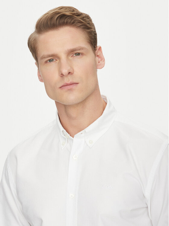 BOSS Boss Srajca H-Roan 50520265 Bela Slim Fit