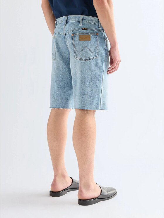Wrangler Wrangler Szorty jeansowe COWBOY SHORTS Niebieski Loose Fit