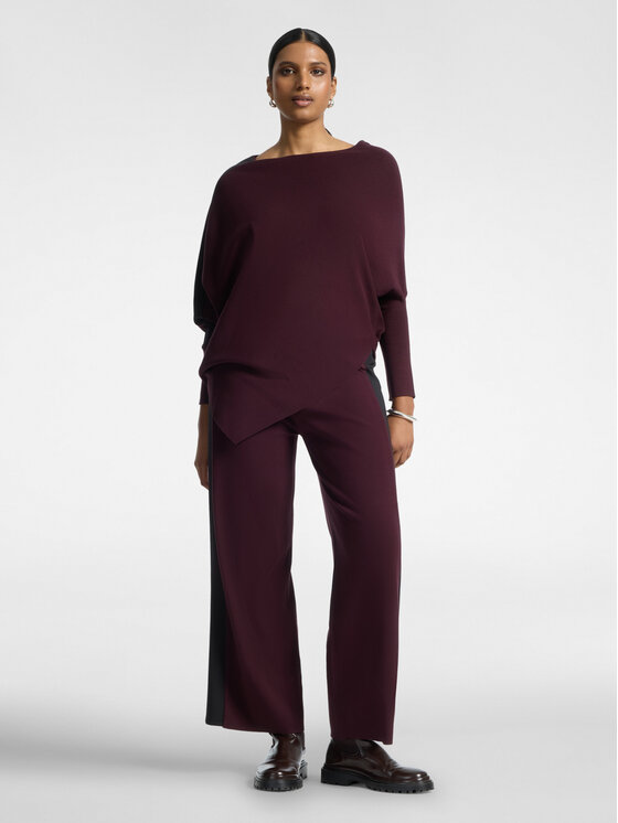Elena Mirò Elena Mirò Spodnie materiałowe P6041000004N039 Bordowy Flare Fit