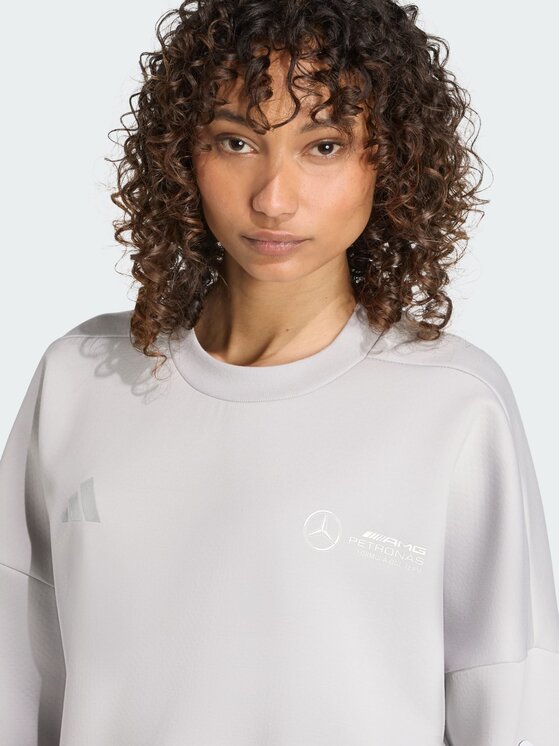 adidas adidas Bluza Mercedes - AMG Petronas Formula One Team Silver Arrows Szary jasny Loose Fit