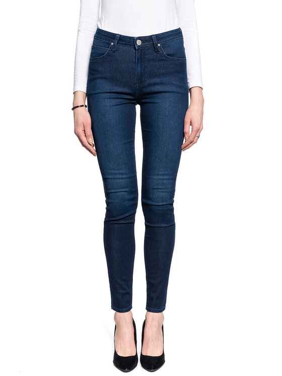 Lee Lee Jeansy SCARLETT HIGH Niebieski Skinny Fit