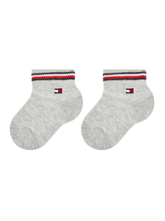 Tommy Hilfiger Tommy Hilfiger Zestaw 3 par niskich skarpet dziecięcych 701222674 Szary