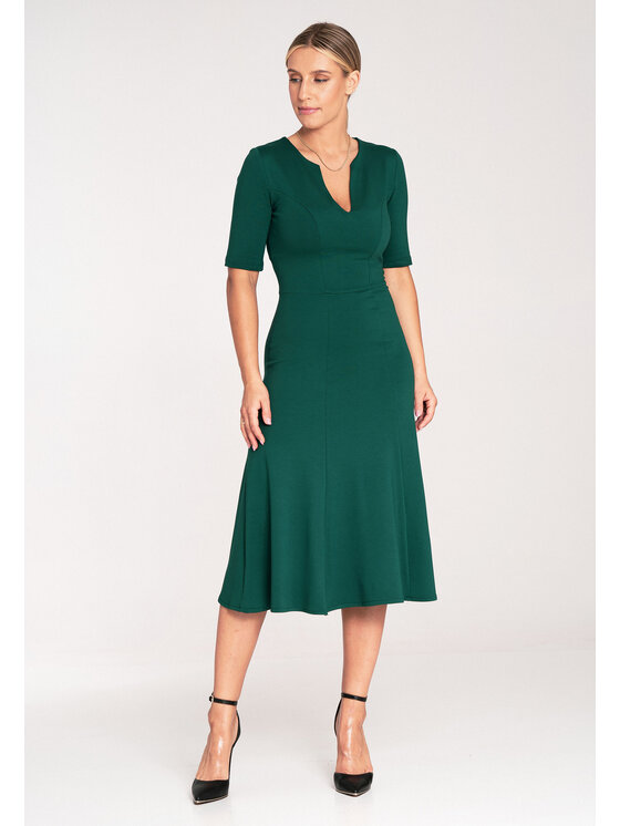 FIGL FIGL Sukienka koktajlowa M1033 Zielony Regular Fit
