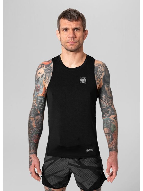 PITBULL PITBULL Tank top Tank Czarny Regular Fit