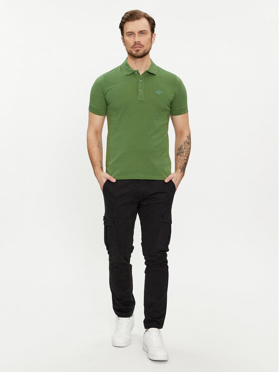 REPLAY Replay Polo M6548.000.23070 Zielony Regular Fit