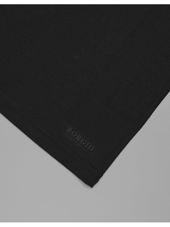 Borgio Borgio Longsleeve milazzo Czarny Slim Fit