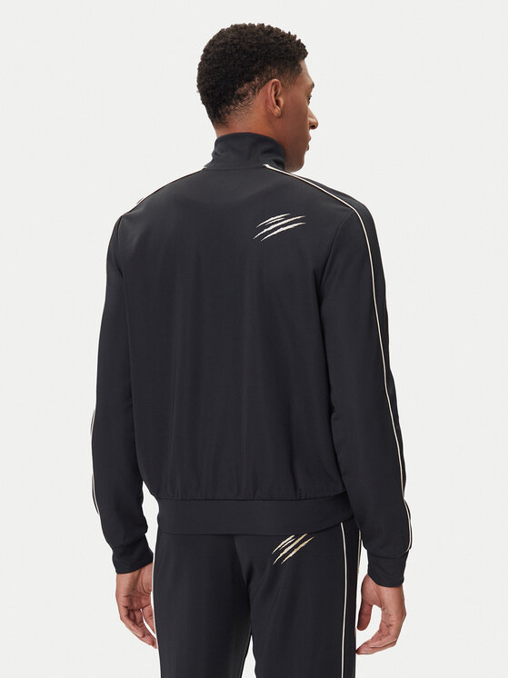 Plein Sport Plein Sport Džemperis ar kapuci FAEC MJB3816 STE003N Melns Regular Fit