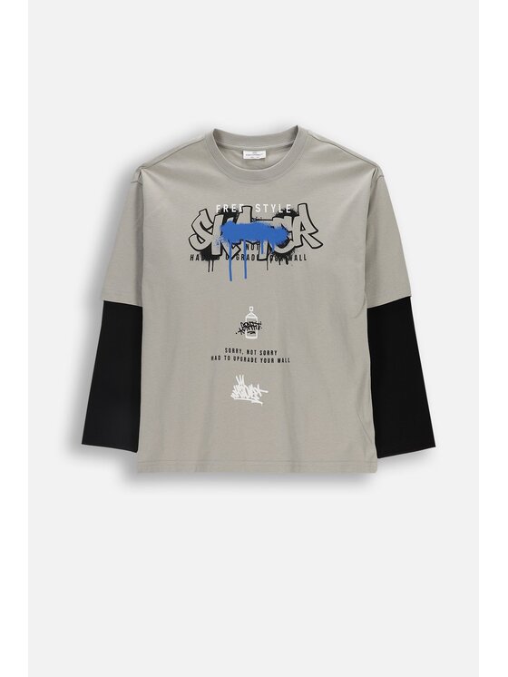 Coccodrillo Coccodrillo T-Shirt WC6143101RBJ-019 Szary Regular Fit