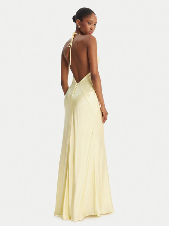 Bardot Bardot Rochie de seară Yve Contrast Halter 59315DB Galben Slim Fit