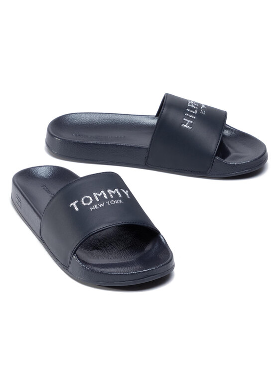 Tommy hilfiger mirror sparkle sliders sale