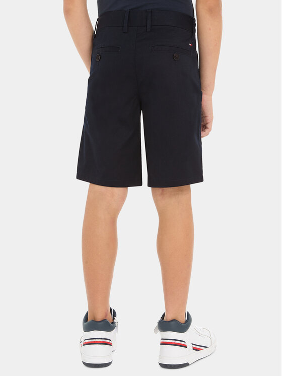 Tommy Hilfiger Tommy Hilfiger Bavlnené šortky 1985 KB0KB08704 Tmavomodrá Regular Fit