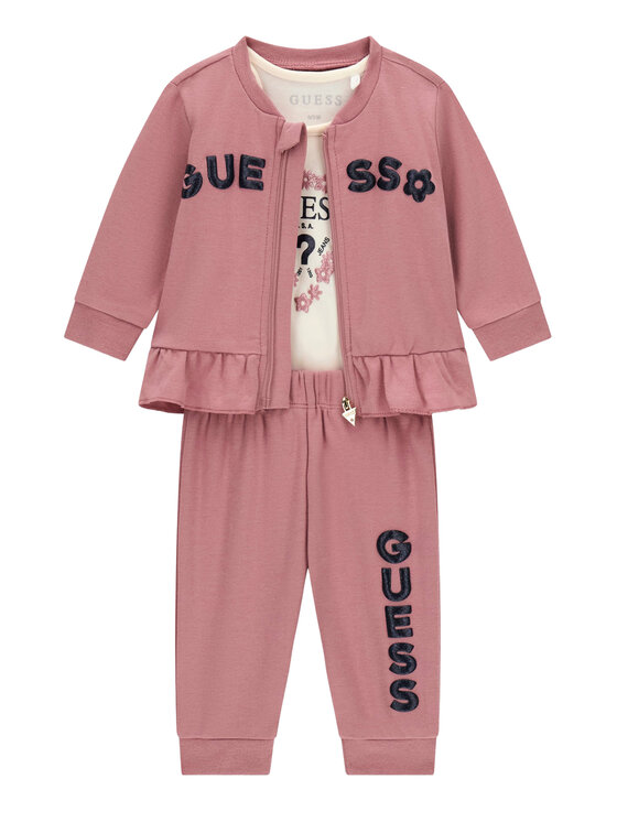 Guess Guess Set Sweatshirt, Body und Jogginghose S6YG10 K3951 Rosa Regular Fit