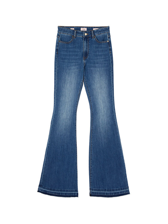 Oltre Oltre Jeansy P463R008897N024 Niebieski Flare Fit