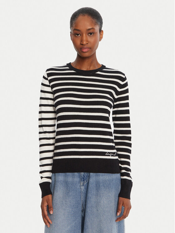 Desigual Sweter Bergen 25WWJF08 Czarny Regular Fit