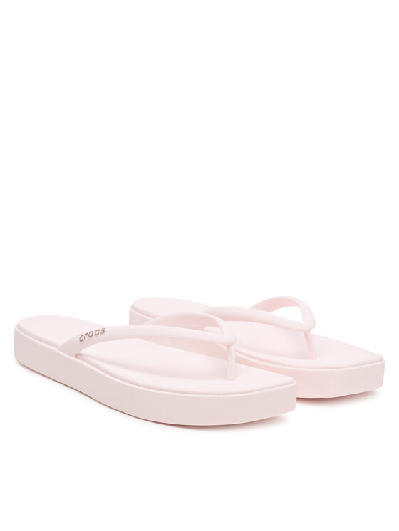 Crocs Crocs Infradito Miami Square Flatform Flip 214161 Rosa chiaro