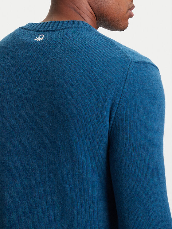 United Colors Of Benetton United Colors Of Benetton Sweter 1244K108S Granatowy Regular Fit