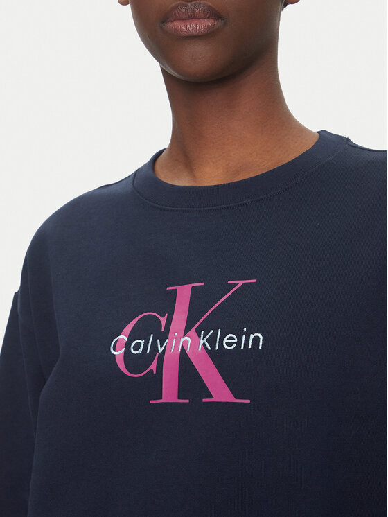 Calvin Klein Jeans Calvin Klein Jeans Bluza Monologo LV047B234G Granatowy Relaxed Fit