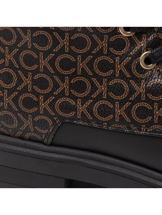 Calvin Klein Calvin Klein Ορειβατικά παπούτσια Cleat Biker Boot - Mono Mix HW0HW01314 Μαύρο