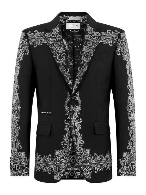 PHILIPP PLEIN PHILIPP PLEIN Marynarka 31277 Czarny Regular Fit