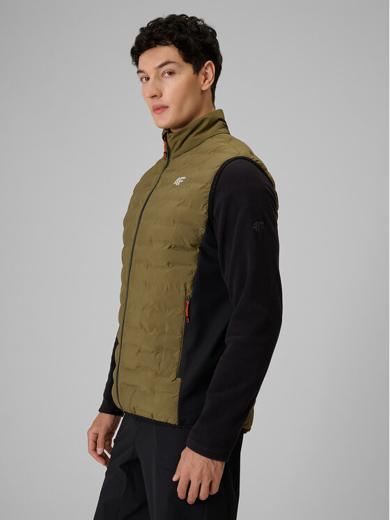 4F 4F Kamizelka TREKKING Khaki Regular Fit