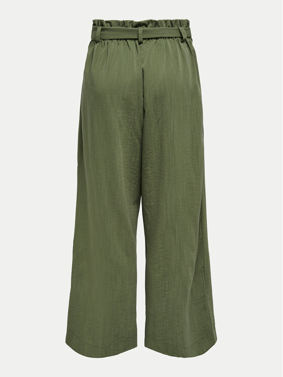 ONLY ONLY Auduma bikses Marsa 15269628 Zaļš Flared Fit