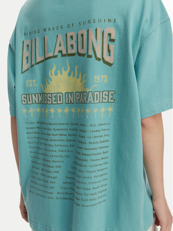 Billabong Billabong Tričko Reach For Sunshine EBJZT00478 Tyrkysová Loose Fit