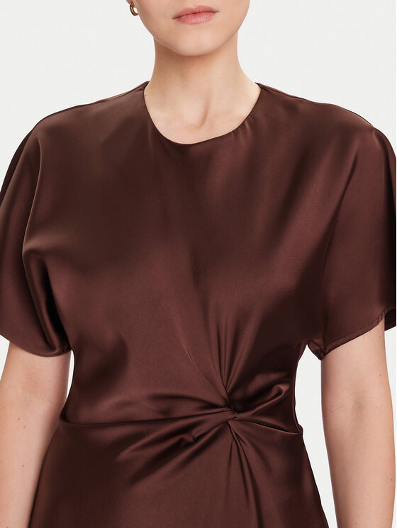 Rinascimento Rinascimento Kokteilinė suknelė CFC0125718003 Ruda Regular Fit