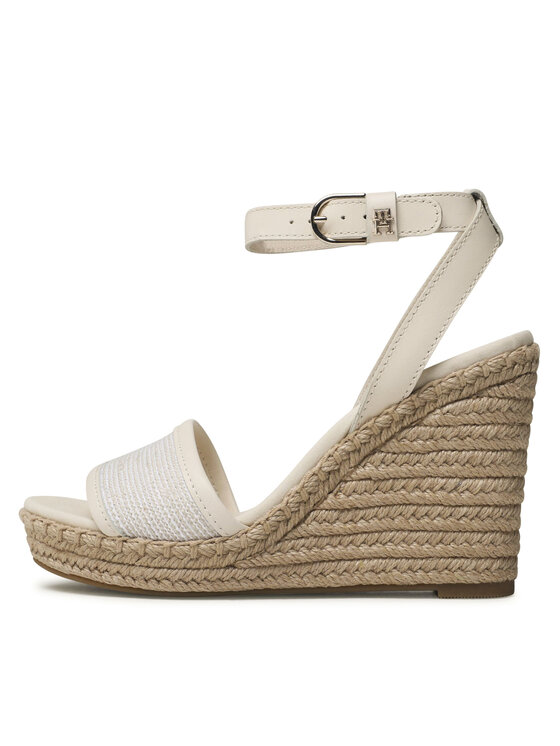 Tommy Hilfiger Tommy Hilfiger Espadrillas Th Woven High Wedge FW0FW07344 Beige