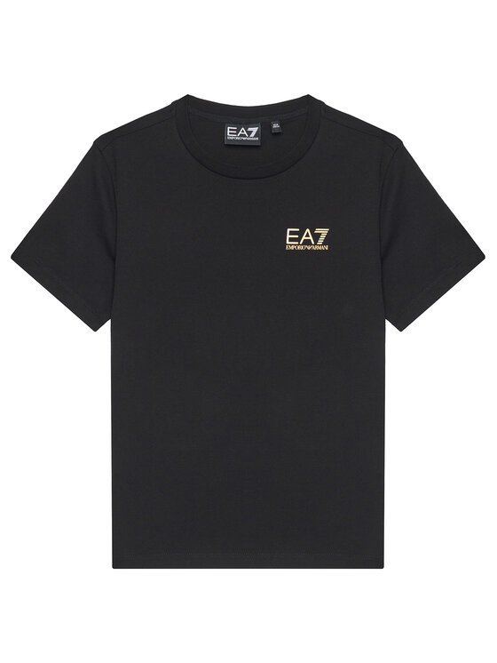 EA7 Emporio Armani T-Shirt 7B000020 AF10378 MC004 Czarny Regular Fit