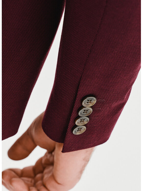 Pako Lorente Pako Lorente Marynarka P25SF-3G-003 Bordowy Super Slim Fit