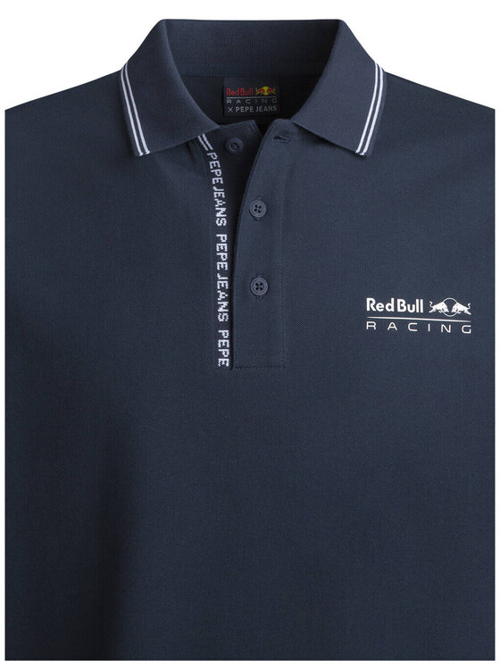 Pepe Jeans Pepe Jeans Polo Red Bull Racing Tipped Logo Granatowy Regular Fit