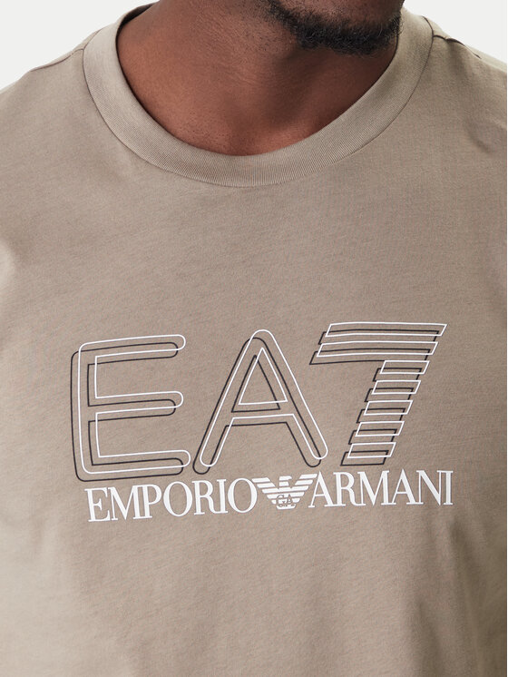 EA7 Emporio Armani EA7 Emporio Armani T-krekls 7M001307 AF10375 U6167 Bēšs Regular Fit