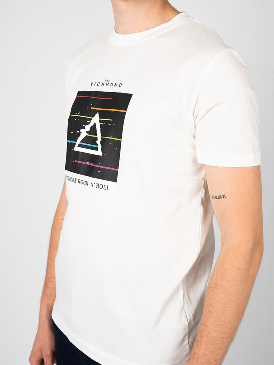 John Richmond John Richmond T-Shirt HMP25025TS Bílá Regular Fit