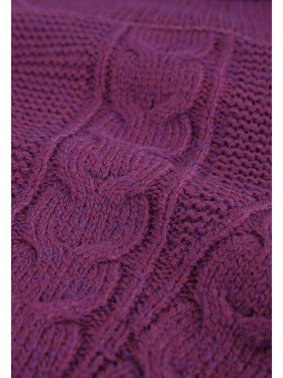 Volcano Volcano Sweter S-ESSIE Różowy Regular Fit