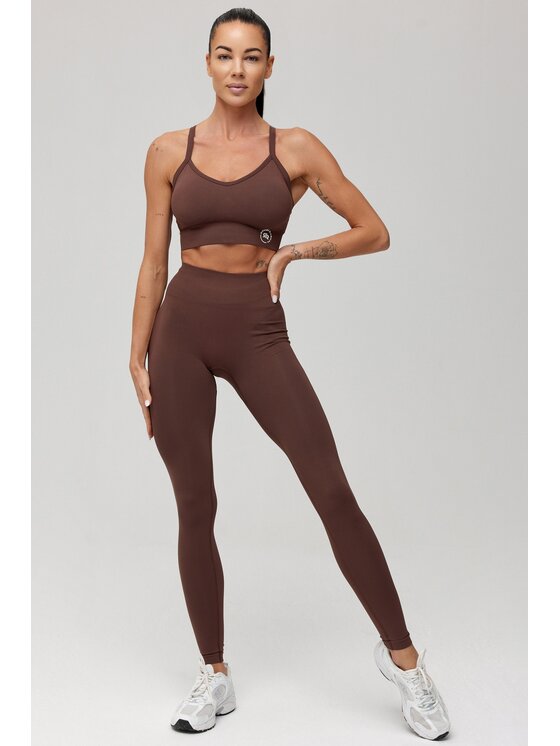 ROUGH RADICAL ROUGH RADICAL Biustonosz sportowy SEAMLESS CLASSIC SPORTS BRA Brązowy