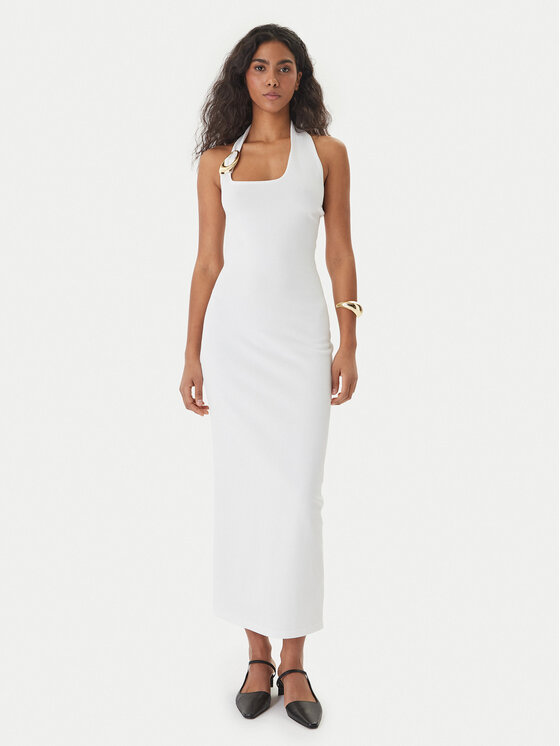 HUGO HUGO Kokteilinė suknelė Shagar 50557781 Écru Slim Fit