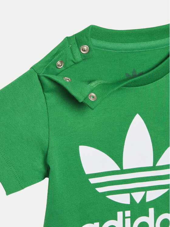 adidas adidas T-krekls Trefoil IY4028 Zaļš Regular Fit