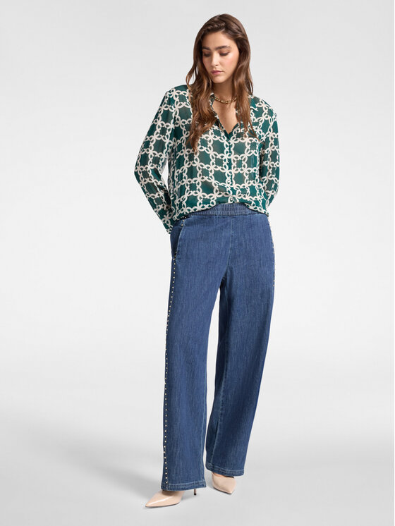 Elena Mirò Elena Mirò Camicia 5012P000306N001 Verde Regular Fit