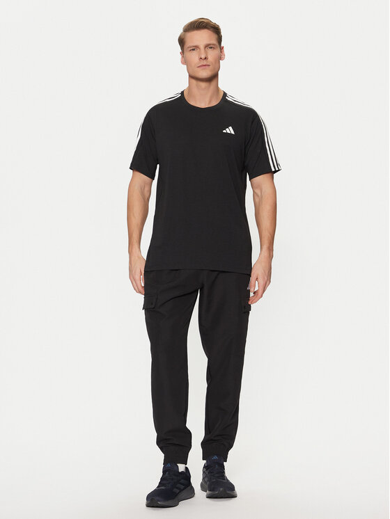 adidas adidas Технічна футболка Own the Run 3-Stripes IQ3834 Чорний Regular Fit