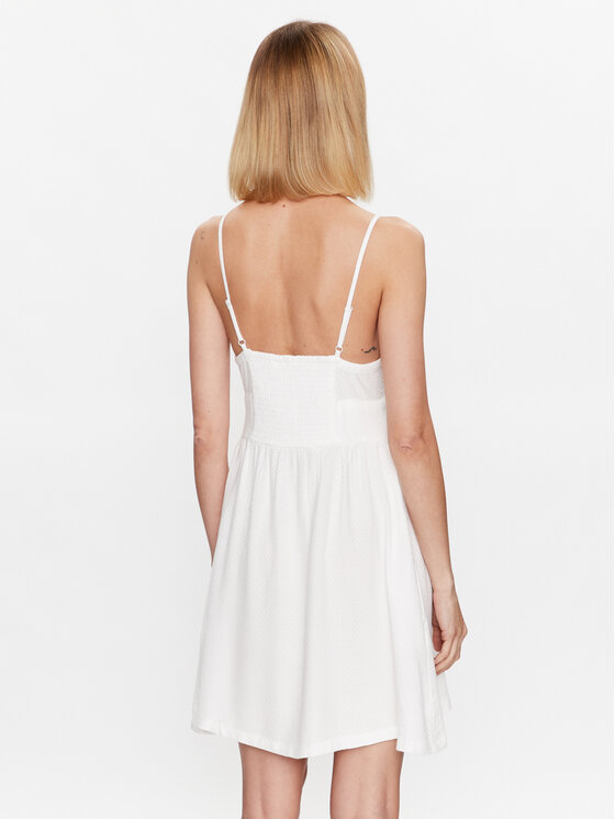 Roxy Roxy Ljetna haljina Bright Light ARJWD03501 Bijela Regular Fit