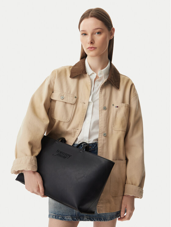 Tommy Jeans Geantă Tjw Must Tote AW0AW18772 Negru