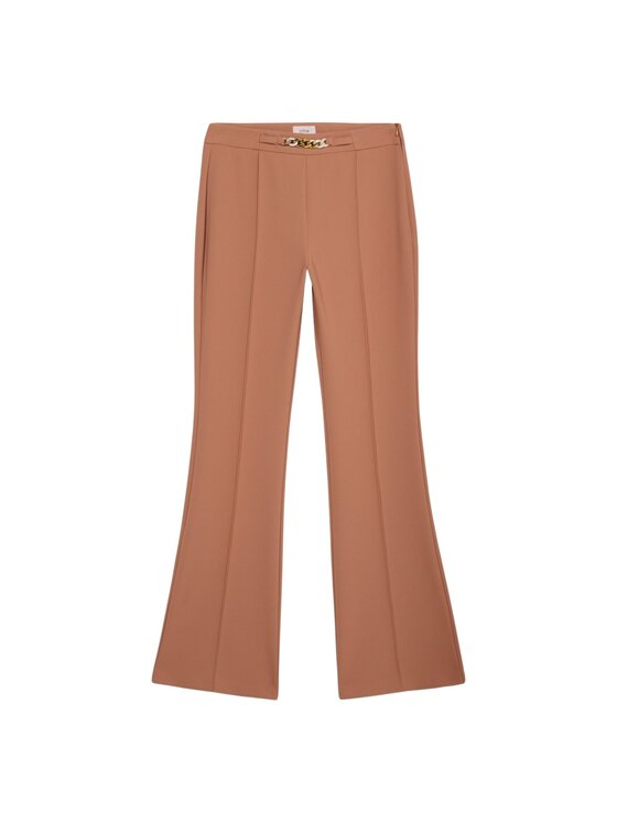 Oltre Oltre Pantaloni di tessuto P031R008786N027 Marrone Regular Fit