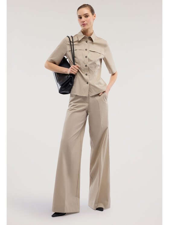 Trussardi Trussardi Pantaloni di tessuto P272A002362N012 Crema Over Fit