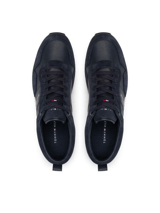 Tommy Hilfiger Tommy Hilfiger Sneakers Iconic Leather Suede Mix Runner FM0FM00924 Bleumarin